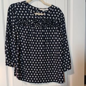 BODEN Navy Polka Dot Women's Top